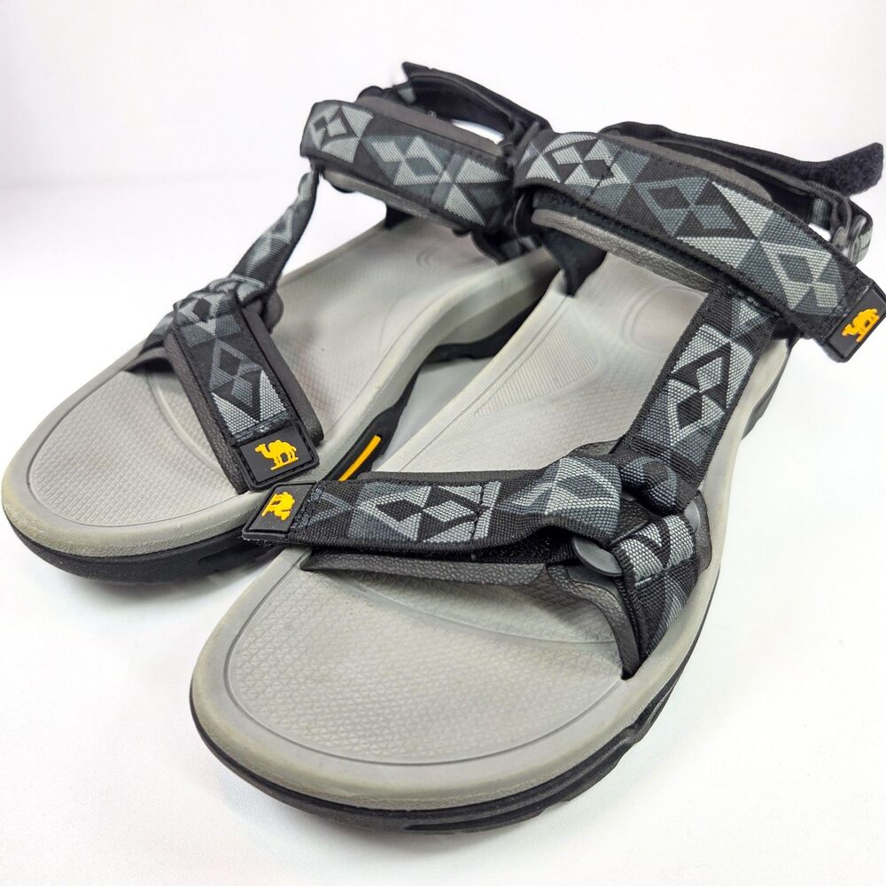 Camel Crown Men’s Sport Sandals Gray Black Adjustable Hiking Sandals Size 12